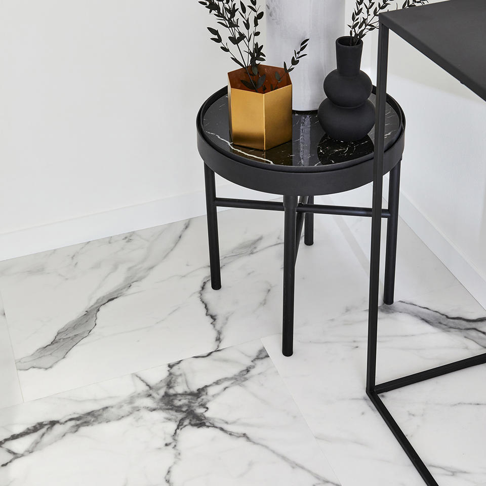 Carrara Grande WHITE Decorative Set-on skirtings for LVT Skirtings